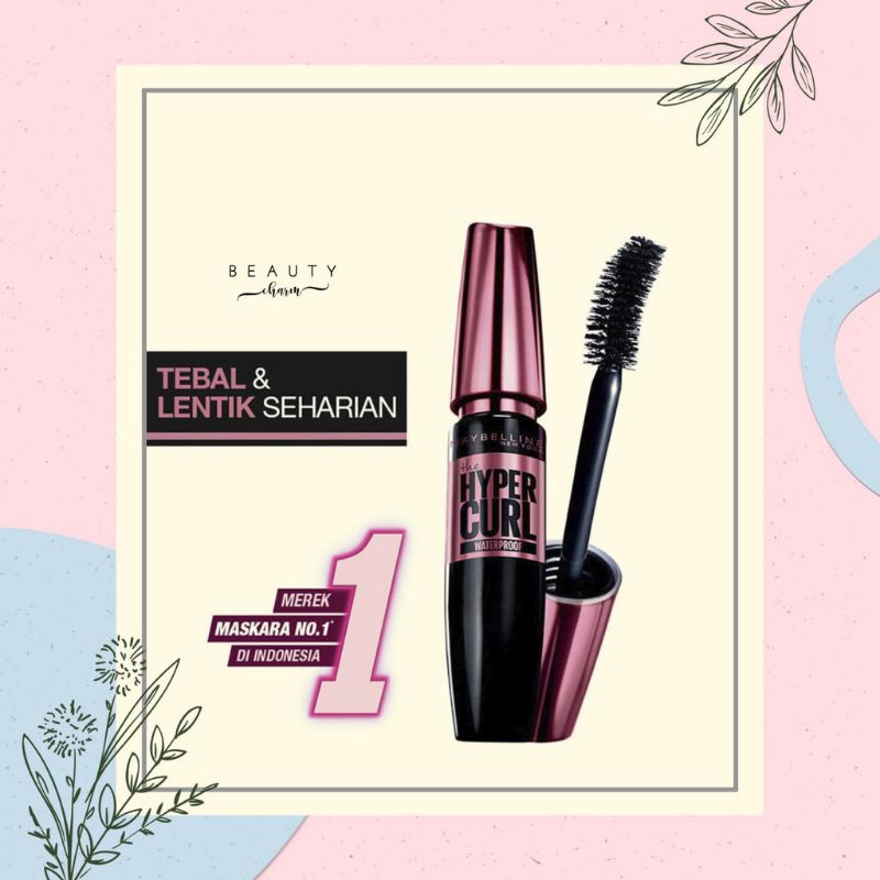 Mascara Hypercurl Maybelline Black || Waterproof 24 Jam