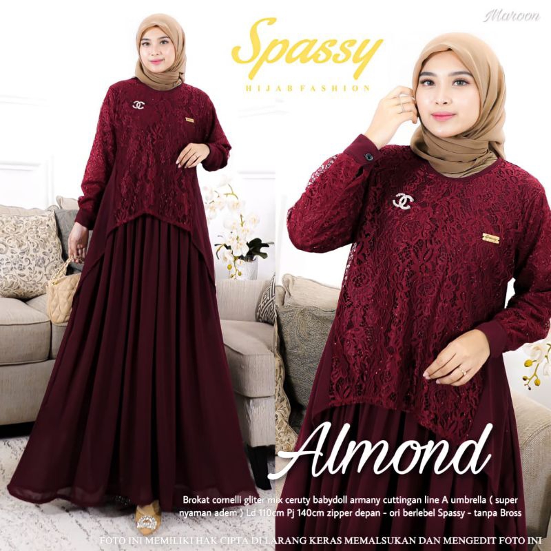 gamis almond by spassy