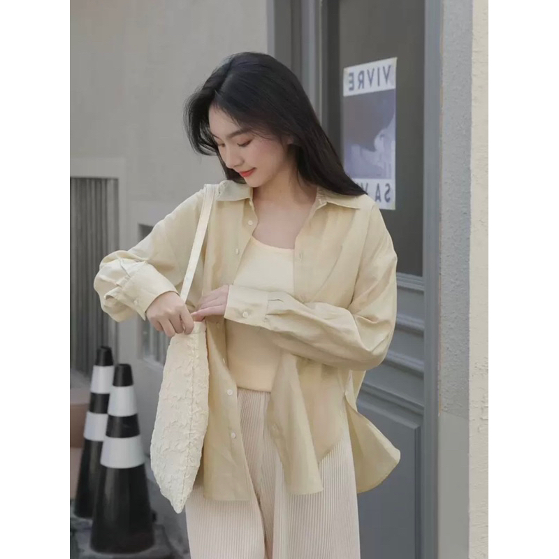 JESSLYN Kemeja Oversize | Kemeja lengan panjang | Kemeja jumbo | Oversize Shirt