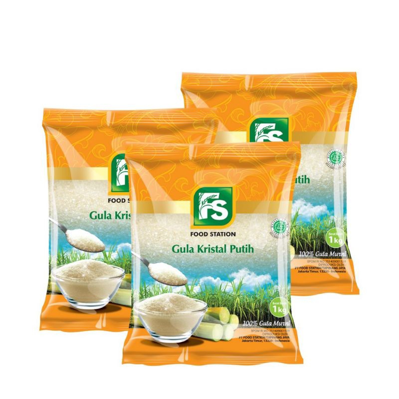 

GROSIR MURAH - Gula pasir premium food station kemasan ekonomis 1kg