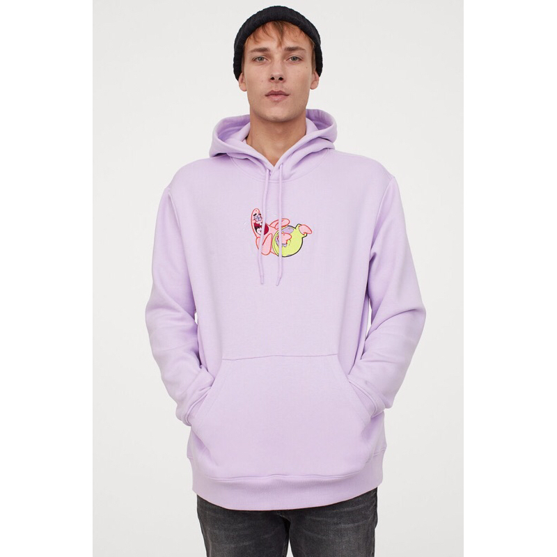 COD 12.12 Hoodie H&amp;M Patrick Lilac Bordir Sweater HnM Pria Wanita