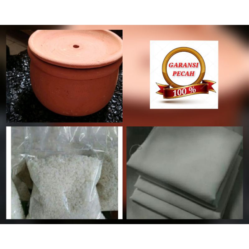 Kendi Kendil Pendil ari-ari bayi Sedang ,kendi Besar bayi baru lahir Kain putih , garam kasar