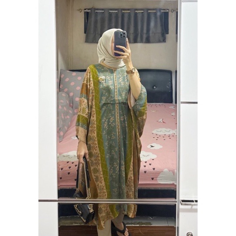 Kaftan busui motif wanita Jumbo ld 110 120 130