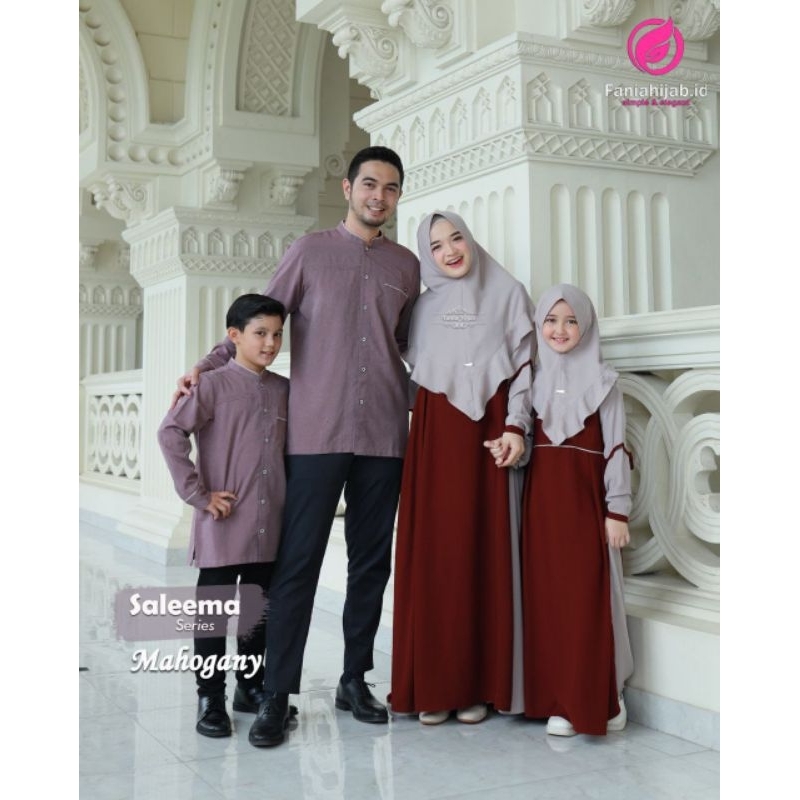 Saleema Series Mahogany by Fania Hijab / Sarimbit Eid 2023 /Sarimbit Lebaran 2023 /Seragam Best Sell