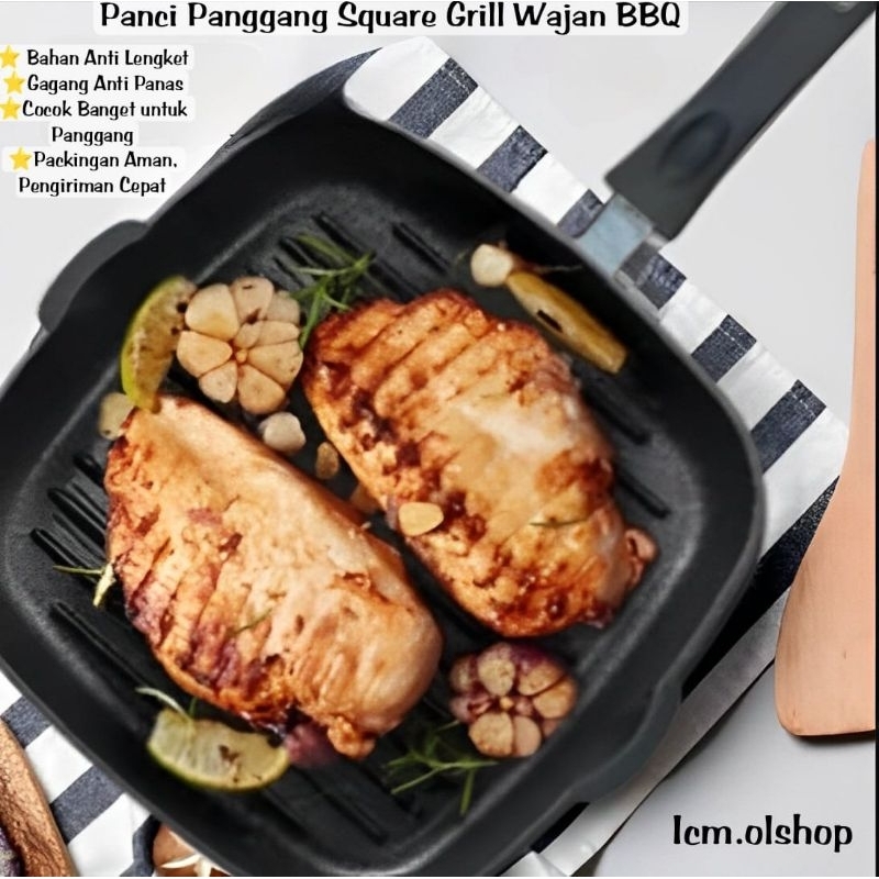 Grill Pan Pemanggang Daging BBQ Grill⭐Icm.olshop⭐