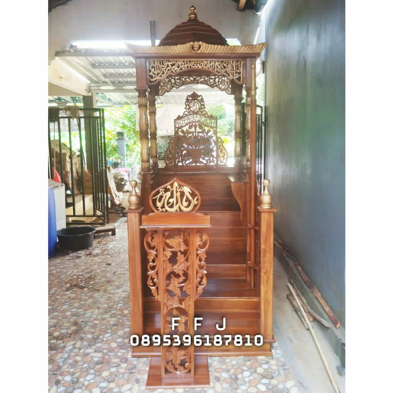 mimbar masjid ukir Jepara mimbar masjid kubah mimbar masjid kayu jati mimbar masjid terlaris