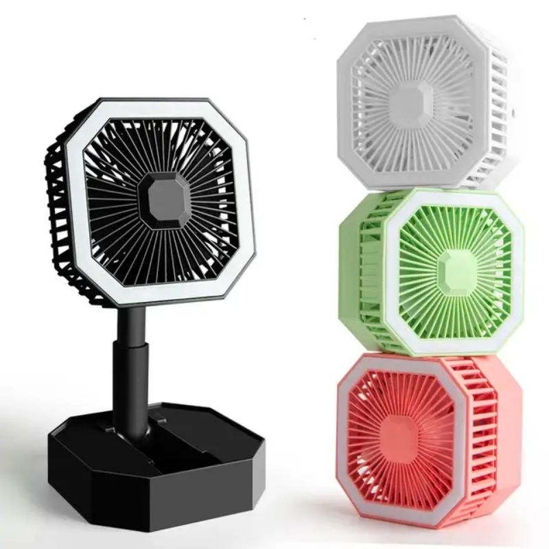 Kipas Angin Lipat Macaron LED Mini Portable Multifungsi Folding Mini Fan Rechargeable