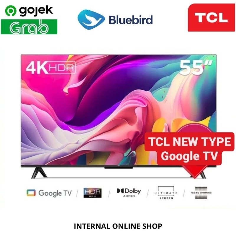 TCL 55A28 Smart TV 55 Inch Google TV 4K UHD HDR 10 Garansi Resmi