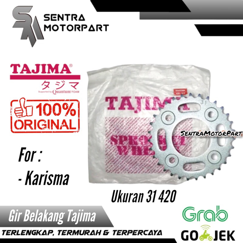 Gir gear belakang karisma supra x 125 31 420 tajima