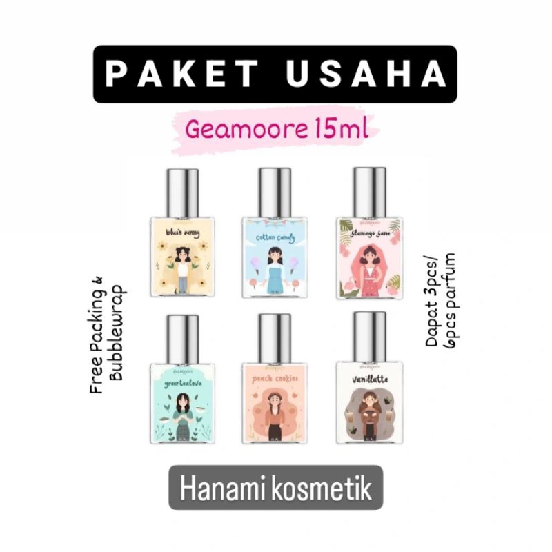 ❤HANAMI❤ PAKET USAHA PARFUM GEAMOORE SPRAY 15ML
