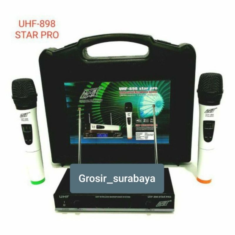 MIC WIRELESS PEWIE UHF 898 STAR PRO, MICROPHONE WIRELESS PEWIE UHF 898 STAR PRO ORI