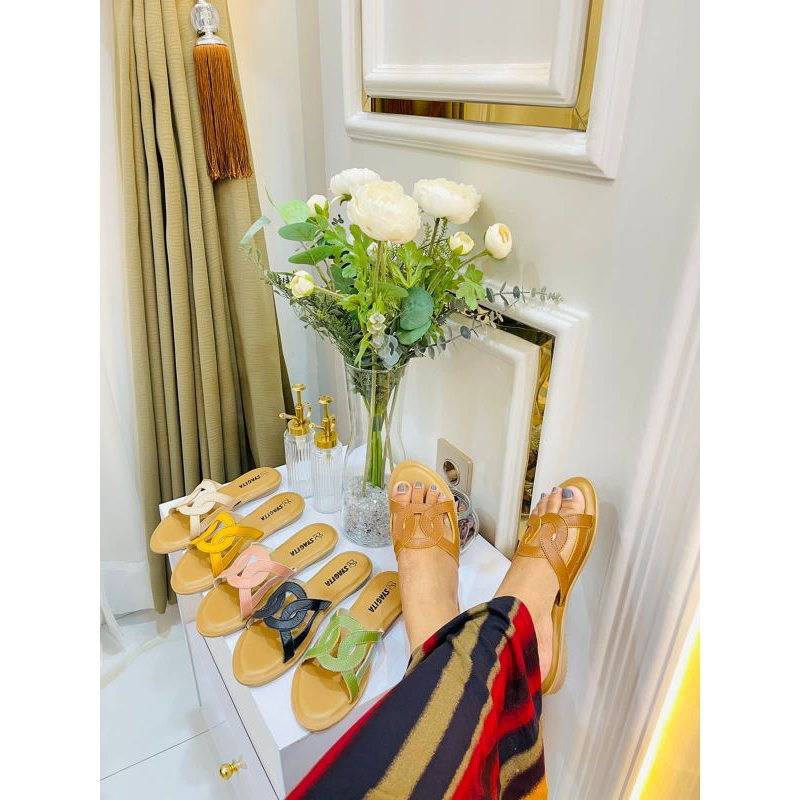 SANDAL KULIT WANITA MODEL CHNL AQUILA - TOKO SYAGITA KULIT ASLI GARUT