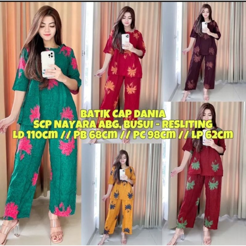 SETELAN WANITA BATIK CAP BY DANIA KEKINIAN