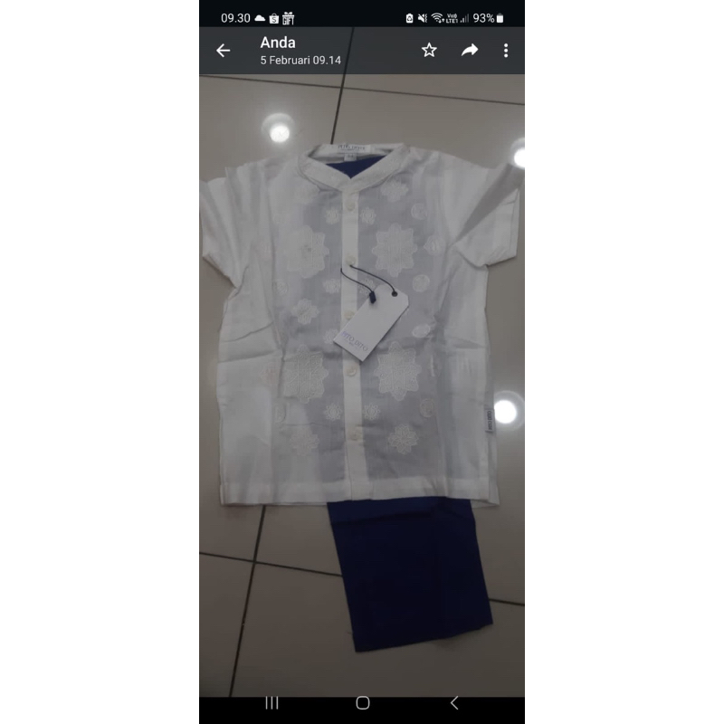 baju koko satu set dengan celana anak laki laki koleksi pitodito