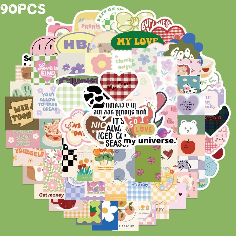 

10 Pcs Sticker Graffiti cute untuk Hiasan/Journaling/Scrapbook dll