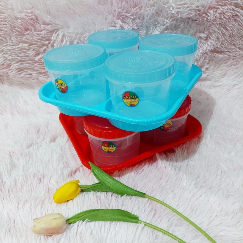 Toples kue lebaran 1set+nampan/toples lebaran kue kering/toples plastik 1set