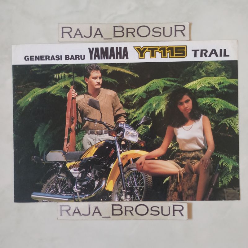 Poster brosur katalog leaflet jadul lawas Yamaha YT115 YT 115 Trail 2Tak 2T 1990