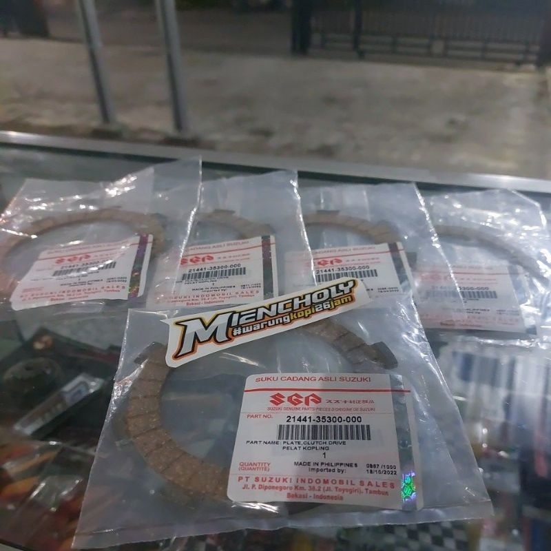 kampas kopling FR 80 ORIGINAL SUZUKI 1SET ISI 5 LEMBAR cocok untuk kampas kopling motor fizr jupiter
