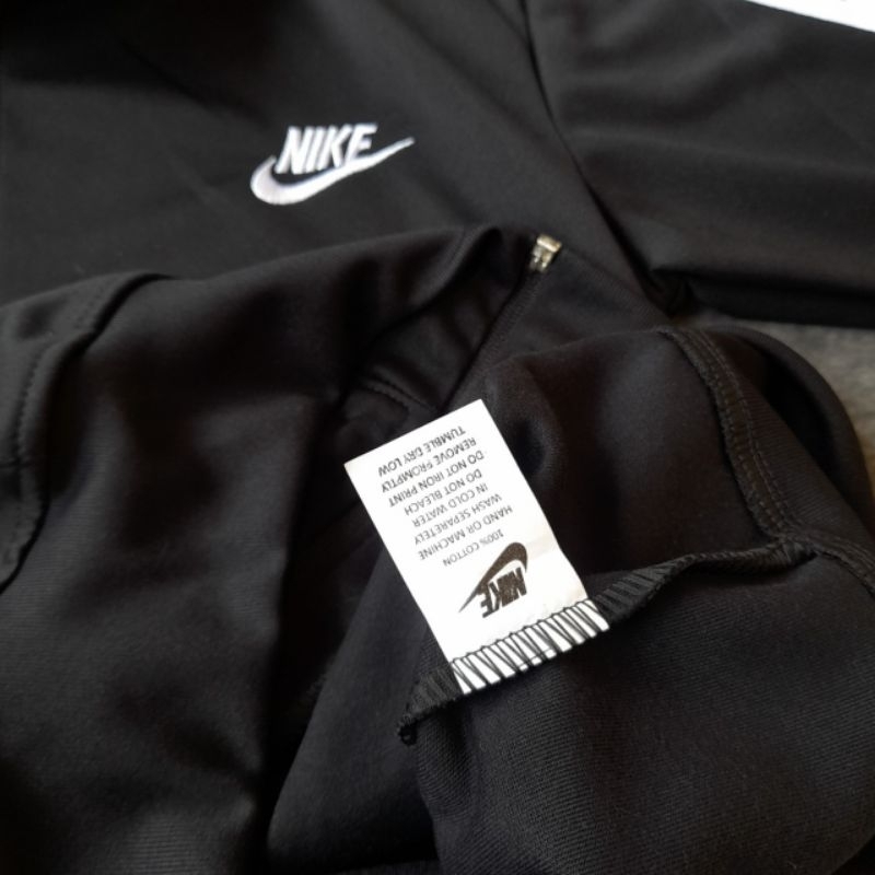 JACKET TRACKTOP NIKE VINTAGE HITAM FULLTAG &amp; LABEL