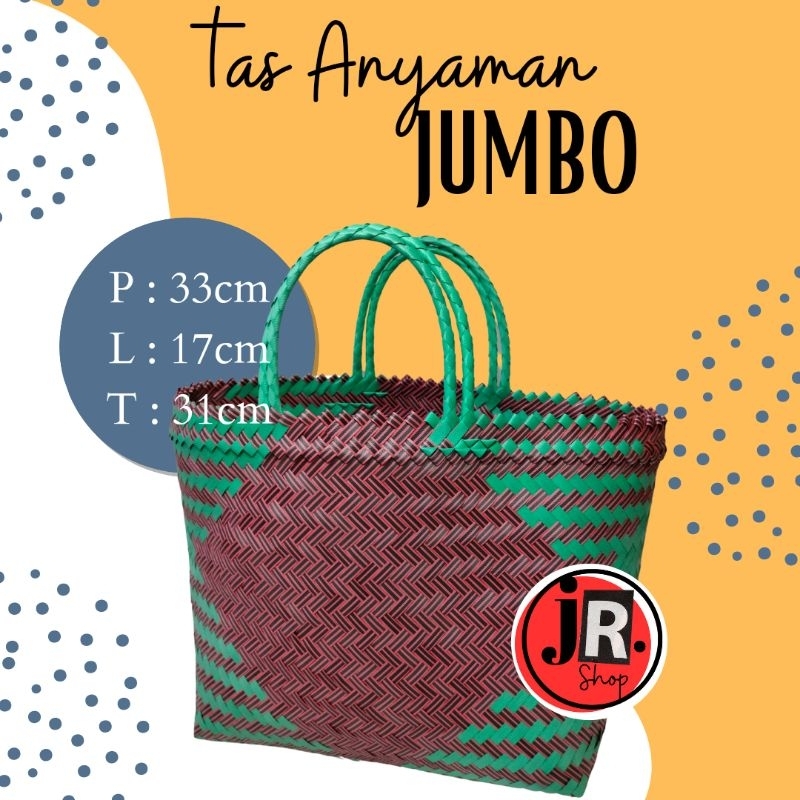 TASANYAMANJR.SHOP - Tas anyaman lurik JUMBO