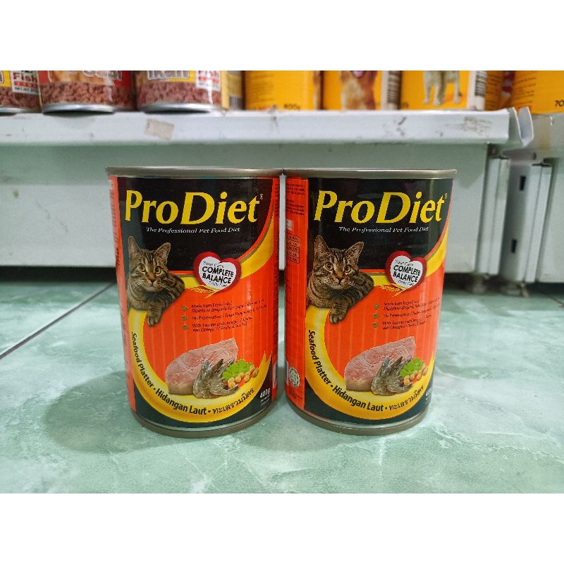 Prodiet kaleng rasa seafood platter 400g/ Prodiet kaleng/Makanan kucing