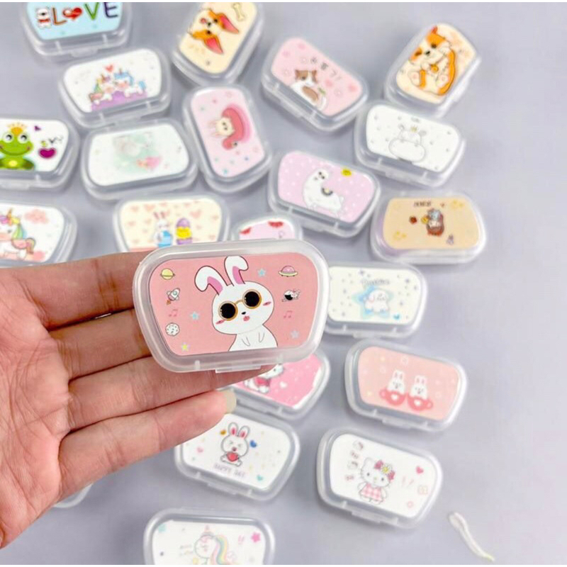 Tempat Softlens Cermin Penjepit Karakter Lucu / Case softlens