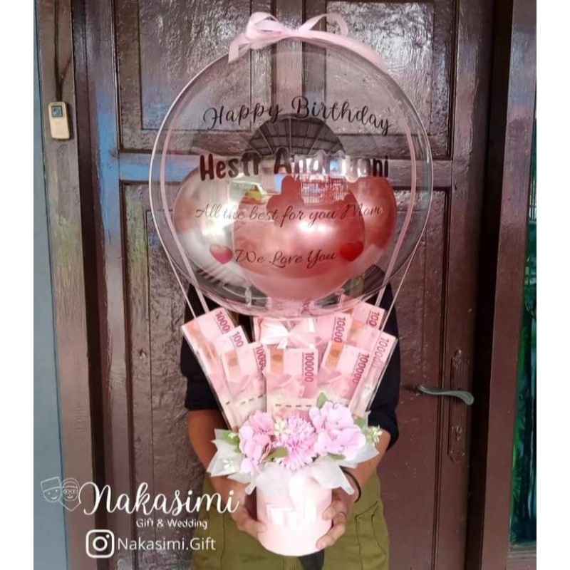 Doradoray_ Bucket Balon Uang Medium Size 10-20 Slot