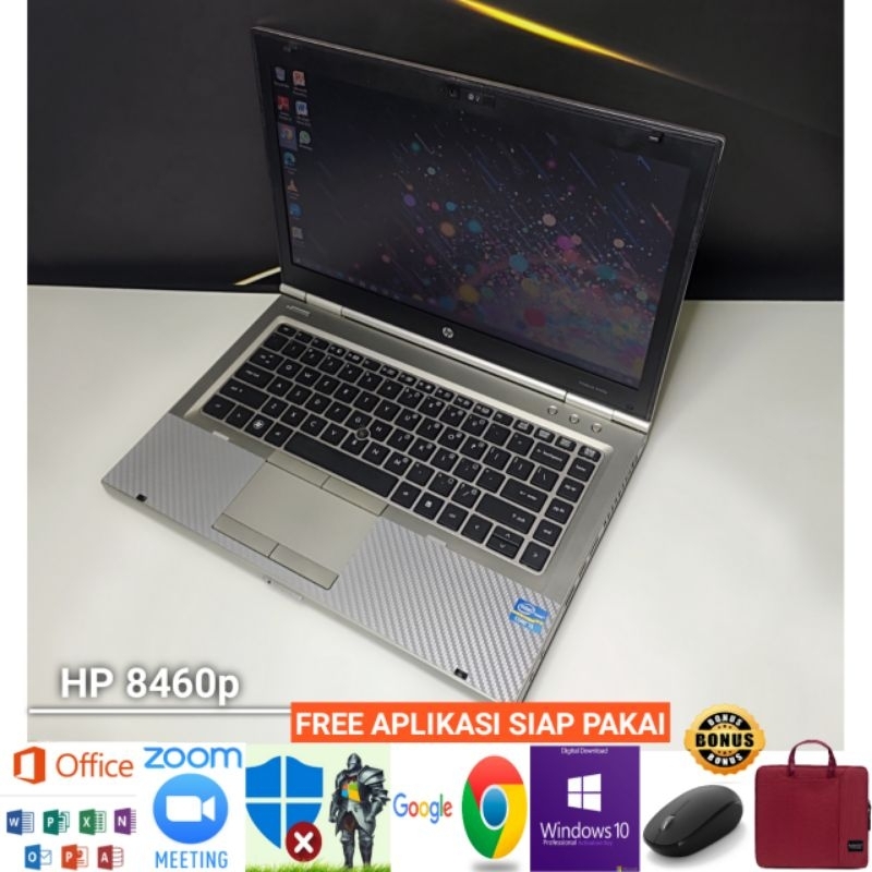 HP ELITEBOOK 8460P prosesor intel corei5 gen 2 ram 4gb SSD 128gb