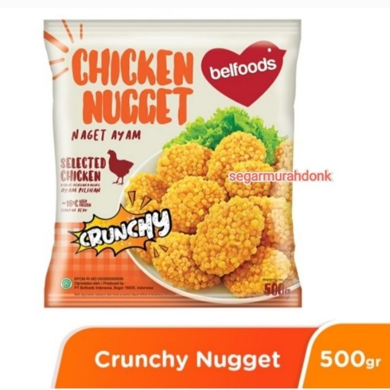 

BELFOODS CHICKEN NUGGET CRUNCHY 500 gram Naget Ayam Kriyuk Kriuk