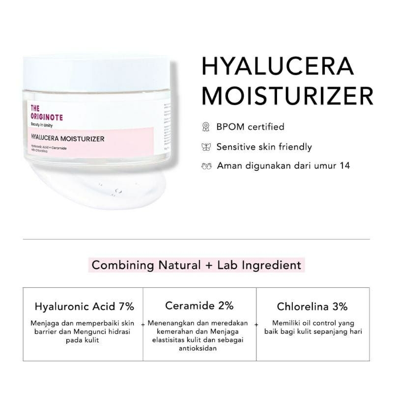 The Originote  Hyalucera Moisturizer Hyaluronic Acid + Ceramide + with Chlorelina