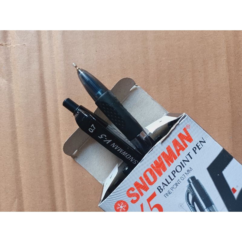 

Bolpen Snowman V5 Hitam | Pulpen Cetekan 0.7 mm
