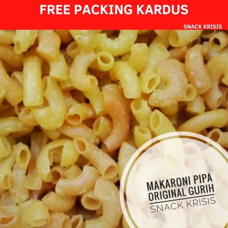 

1 kg Makaroni pipa bantat sepat original gurih asin pedas daun jeruk