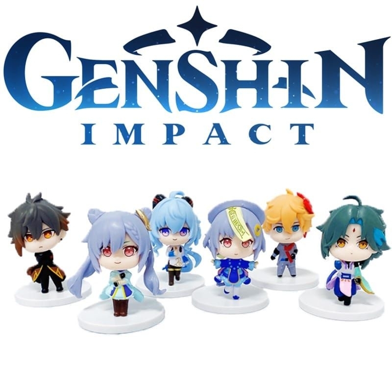 KOLEKSI PAJANGAN ACTION FIGURE GHENSIN IMPACT 1 SET ISI 6 - FIGURE KARAKTER GHENSIN