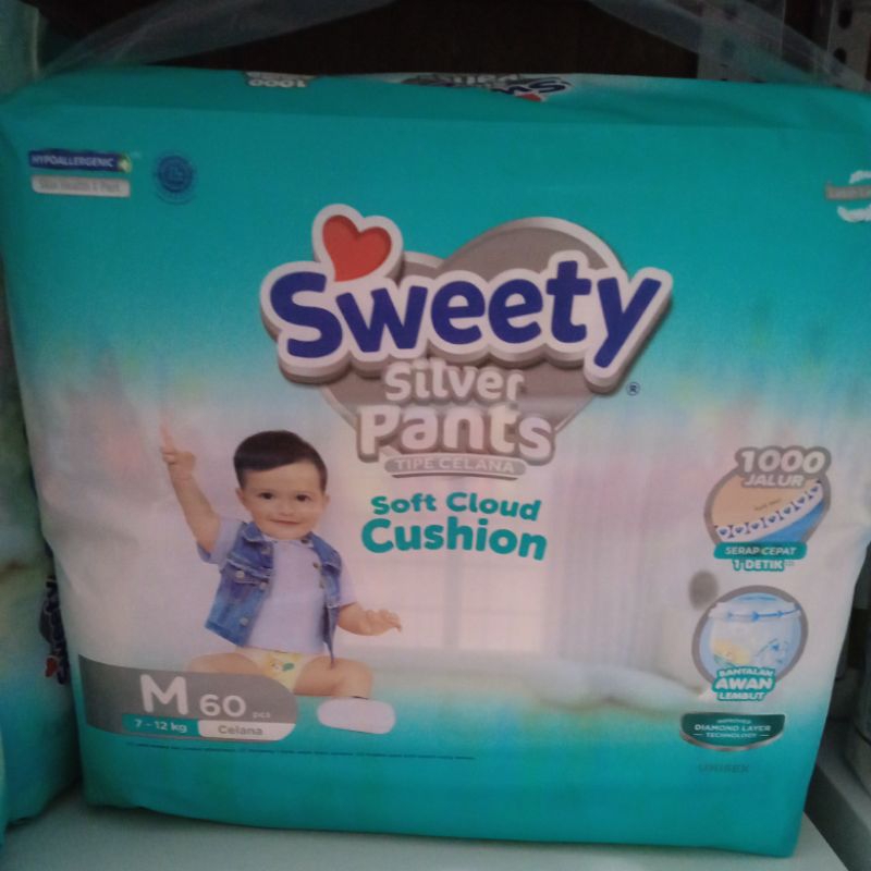 POPOK SWEETY SILVER PANTS M