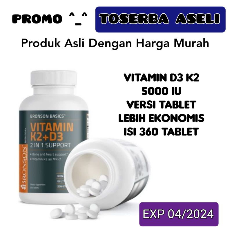 BRONSON Vitamin D3 K2 5000 iu 360 tablet