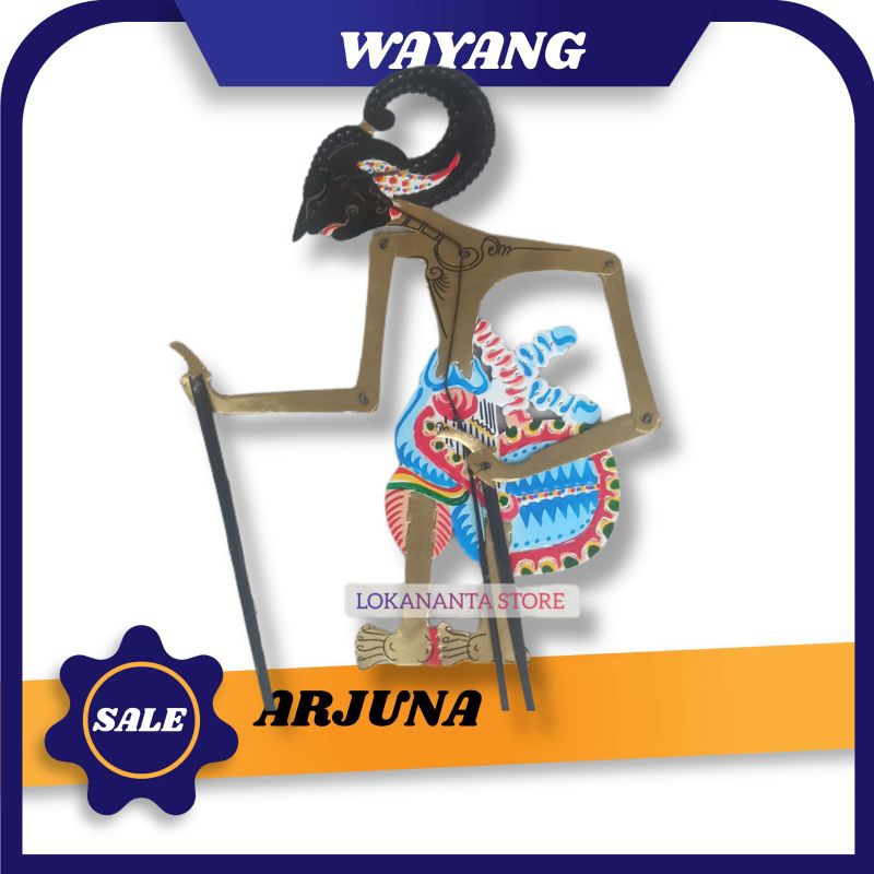 ARJUNA ARJUNO TOKOH WAYANG KULIT WAYANG BAHAN KERTAS KARTON DUPLEK