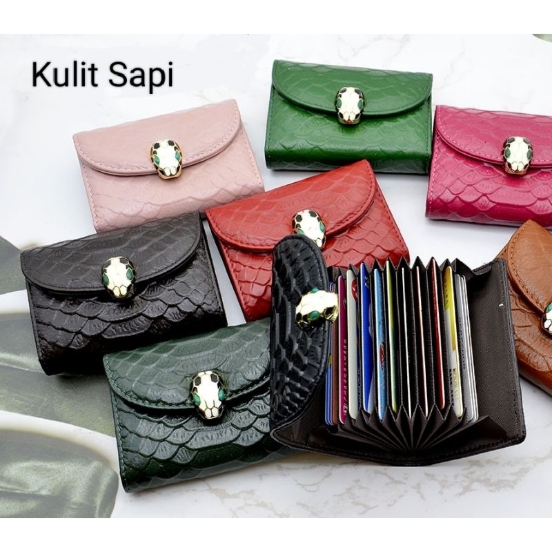 Dompet Kartu Kulit Asli 12 Slot Japanese Popular Style (DK238)