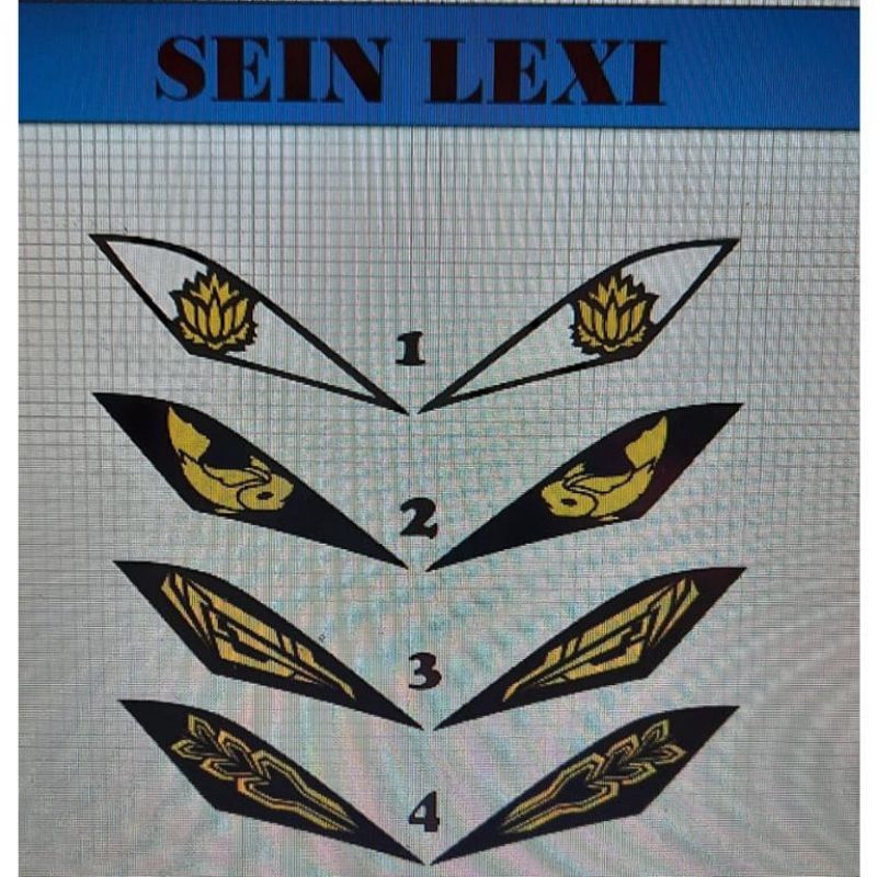 STIKER LAMPU SEIN LEXI