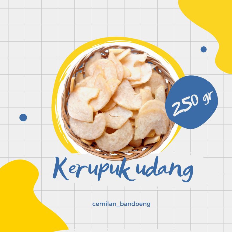 KERUPUK UDANG MENTAH KEMASAN 250GR