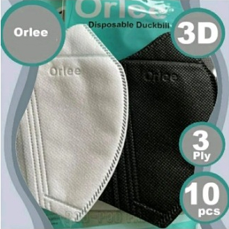 Masker Duckbill 3D Orlee 3 Lapis 3Ply Earloop Kemenkes isi 10 pcs