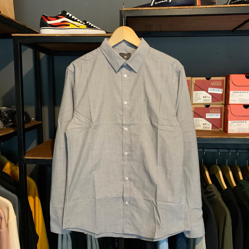 KEMEJA HM EASY IRON SLIM FIT SHIRT BNWT ORIGINAL