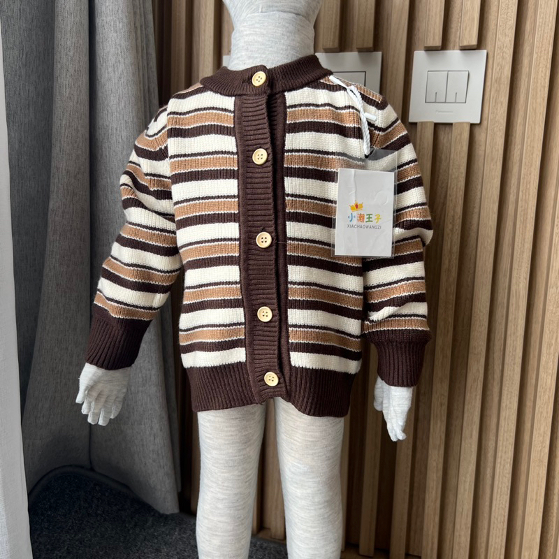 cardigan knit anak stripe | cardigan knit sweater rajut anak peremuan dan laki-laki