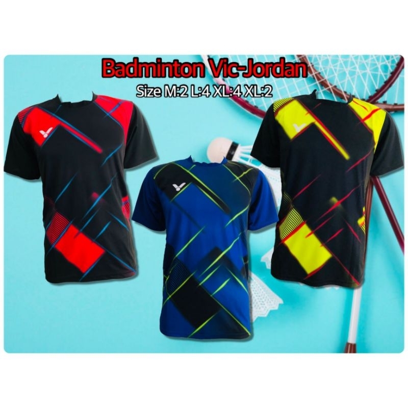 Baju Badminton Victor Jordan - Kaos Badminton Victor - Jersey Badminton Victor - Baju Bulutangkis