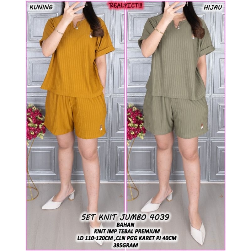 Set Knit Jumbo 4039 Tebal Premium