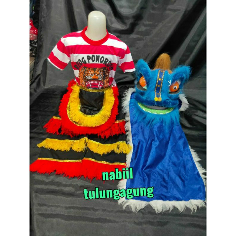 setelan kaos reog celana barongan embong barongsai anak