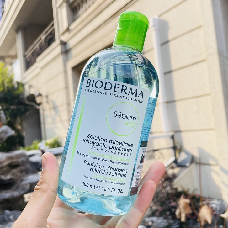 Bioderma Micellar Water 500ml/ Sensibio&amp;Sebium H2O Pembersih Make Up With Pump Pembersih 100ml