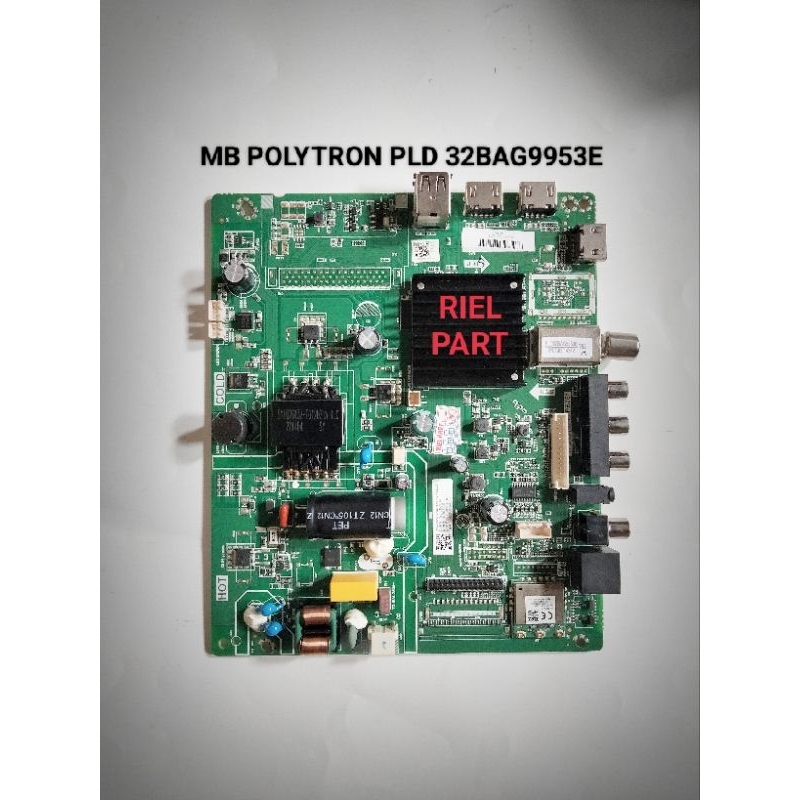 MB MAINBOARD MOBO MODULE MOTHERBOARD MESIN TV LED SMART POLYTRON PLD32BAG9953E PLD 32BAG9953E 32BAG9