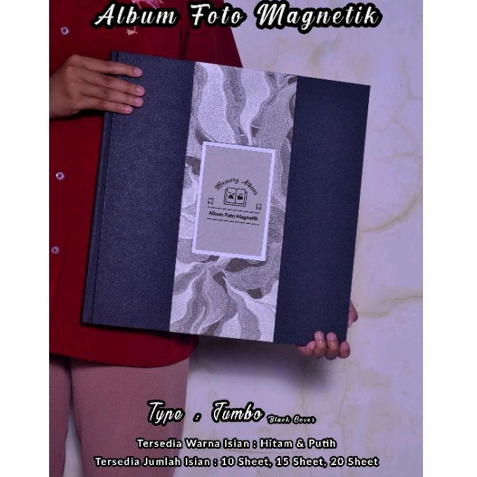 Album Foto Magnetik Jumbo 15 Sheet Hitam