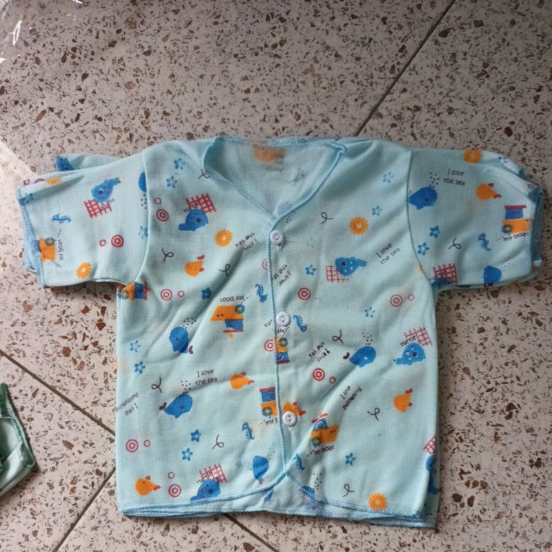 baju bayi tanggan pendek 12 pis motip (prin)