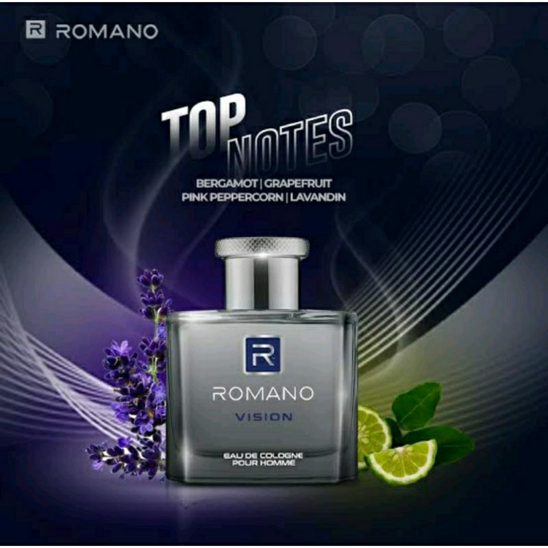 Romano Vision Eau De Cologne Pour Homme 50ml | Parfum Pria Tahan Lama